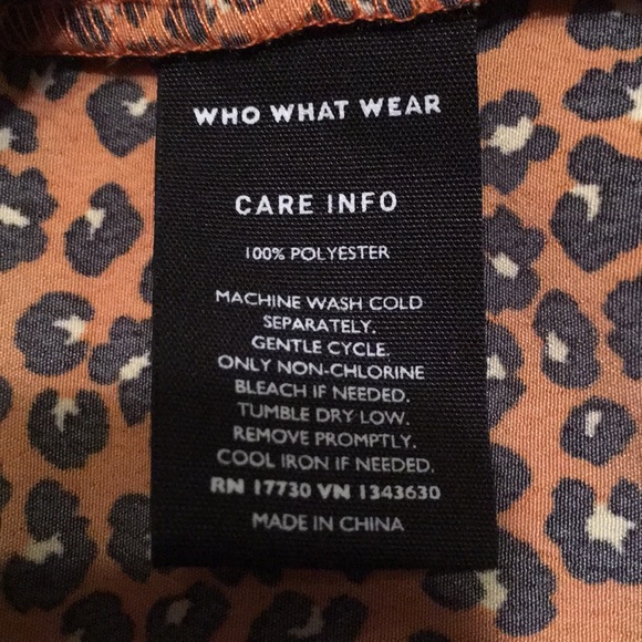 Who What Wear Leopard Balloon Long Sleeve Dress - Picture 3 of 8